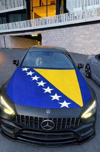 Bosnien Motorhauben-Flagge
