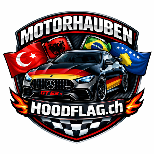 Spezialanfertigung Motorhauben-Flagge
