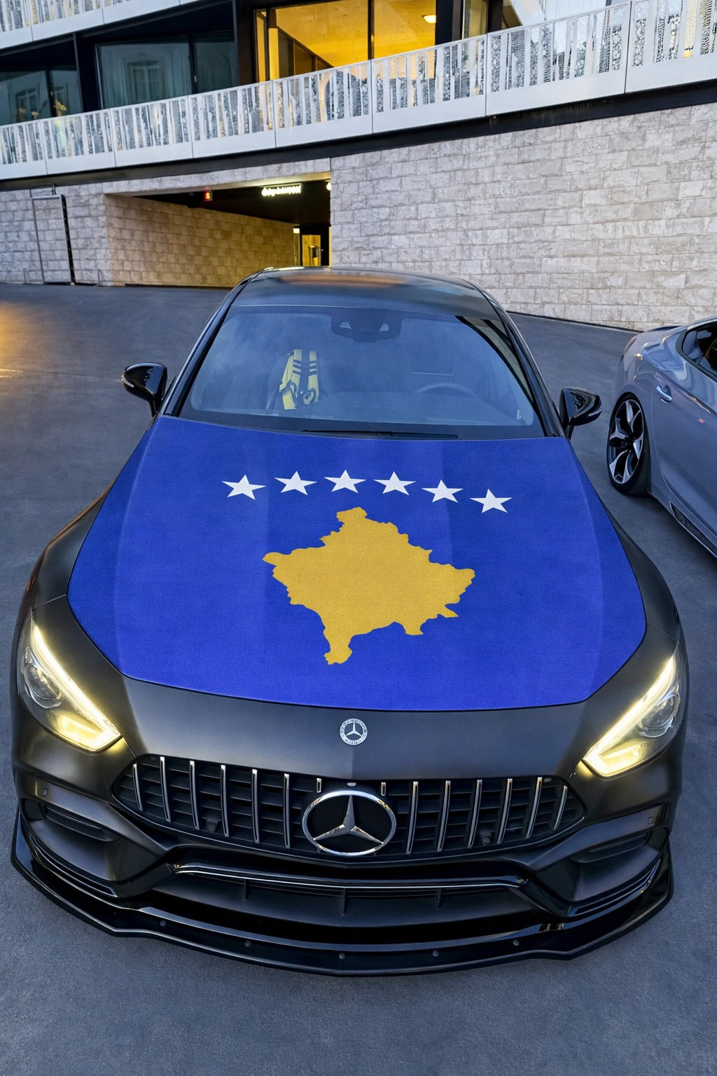 Kosovo Motorhauben-Flagge