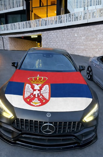 Serbien Motorhauben-Flagge