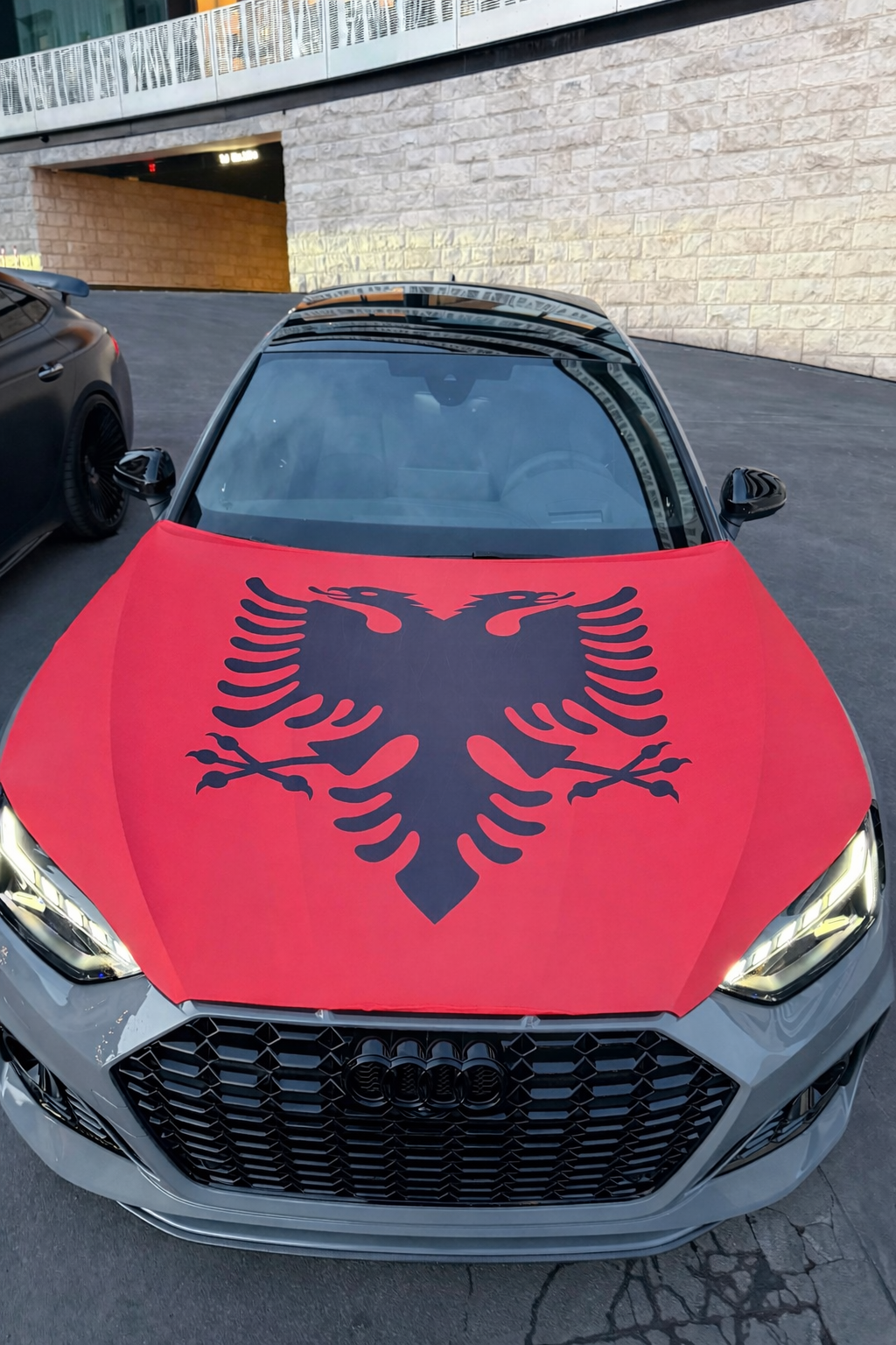 Albanien Motorhauben-Flagge